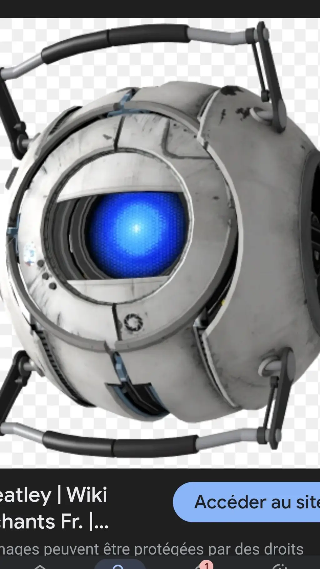 ai character: Wheatley  background