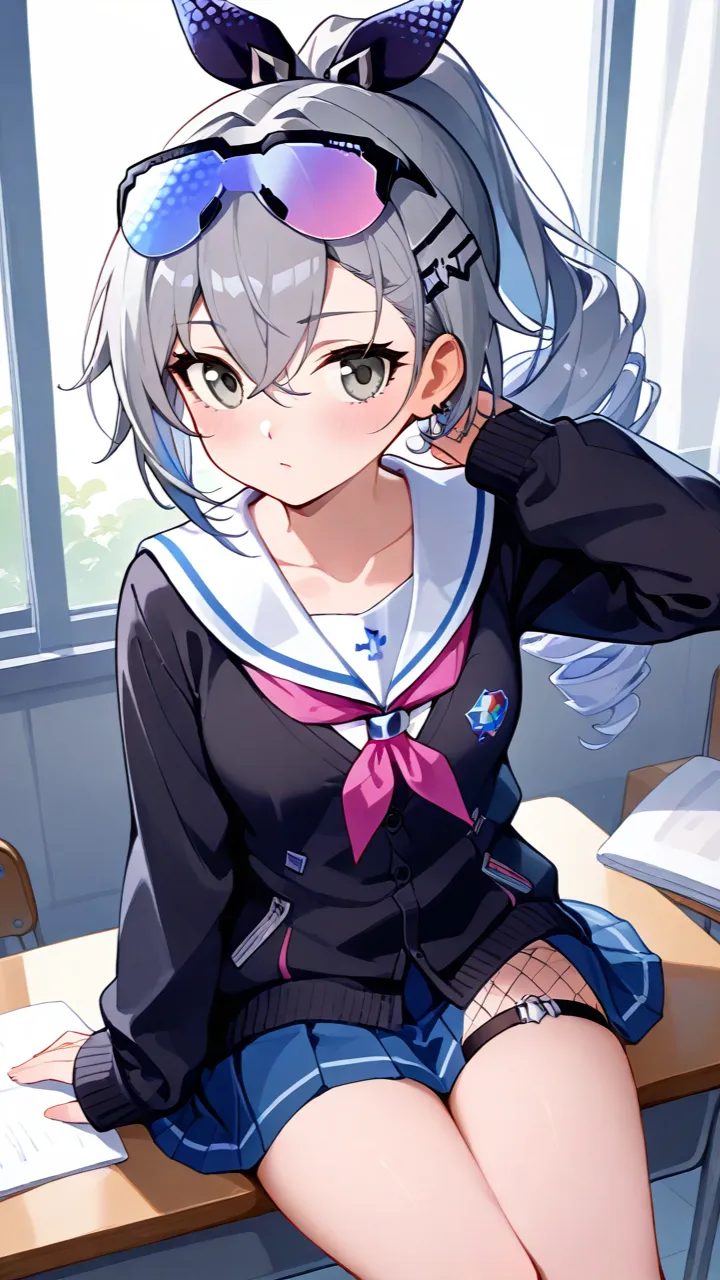 ai character: Silver background