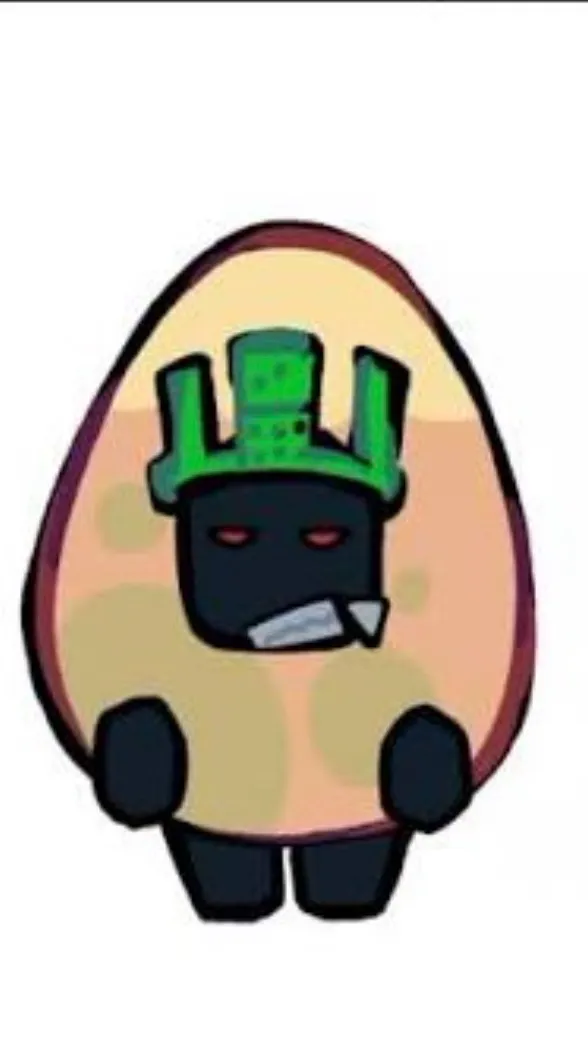 ai character: 1x1 egg background