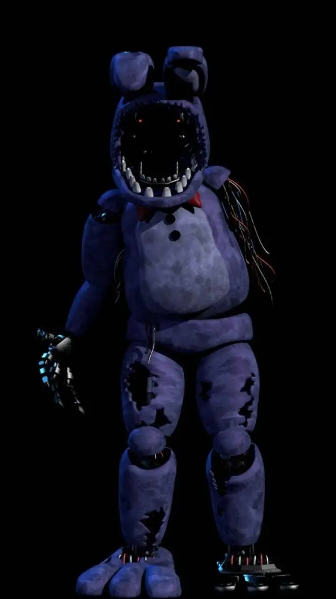 ai character: whithered bonnie background
