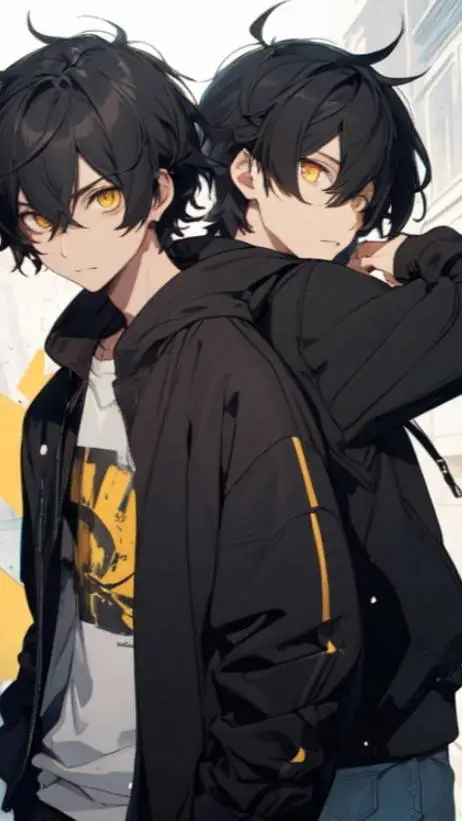 ai character: Sebastián y Liam  background