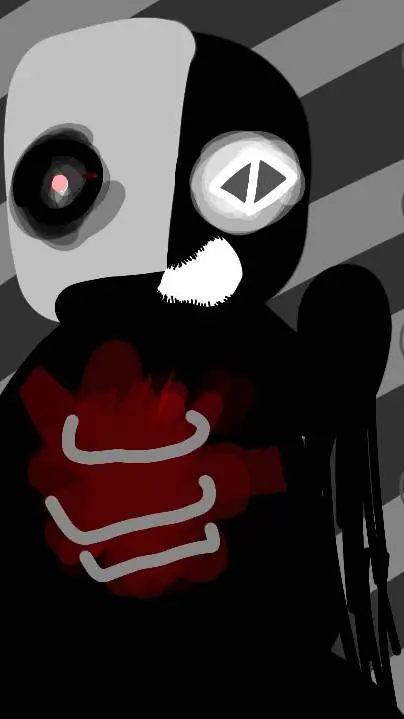 ai character: yin yang and roboX background