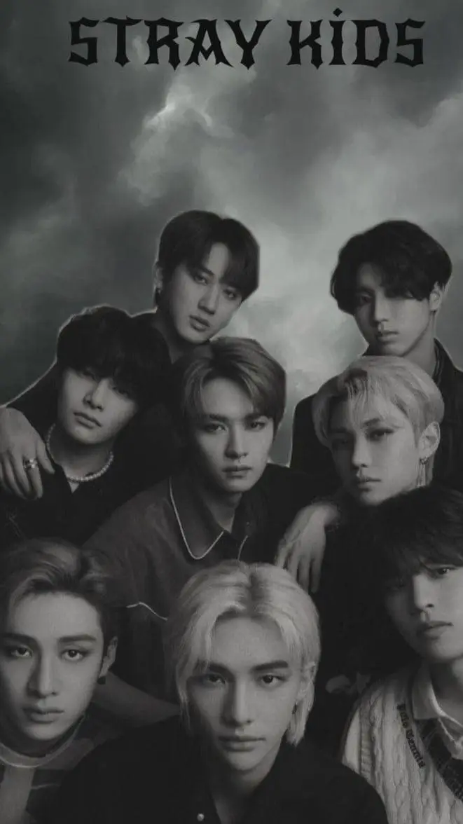 ai character: Stray Kids🖤❤️ background