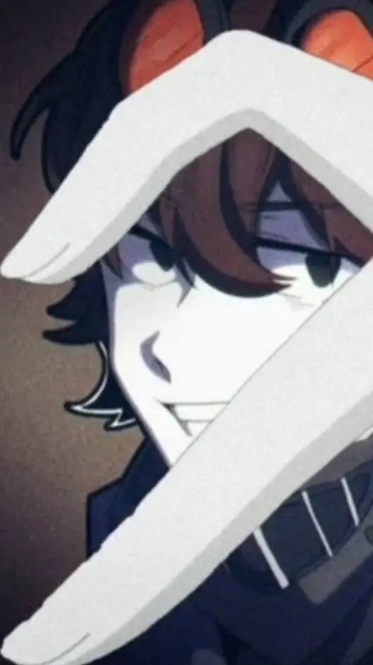 ai character: masky,toby, hoddie background