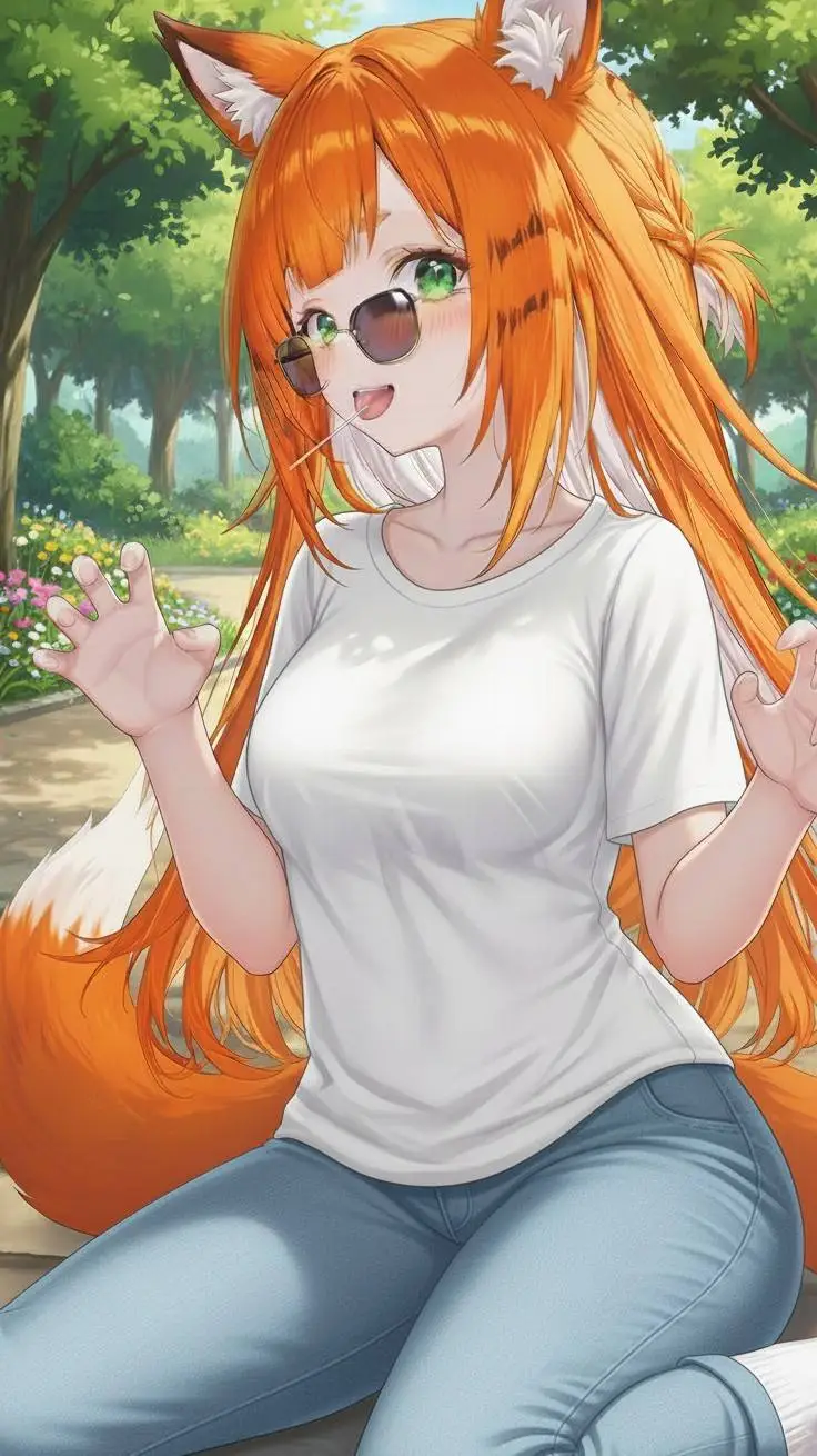 ai character: Hoshino Foxie background