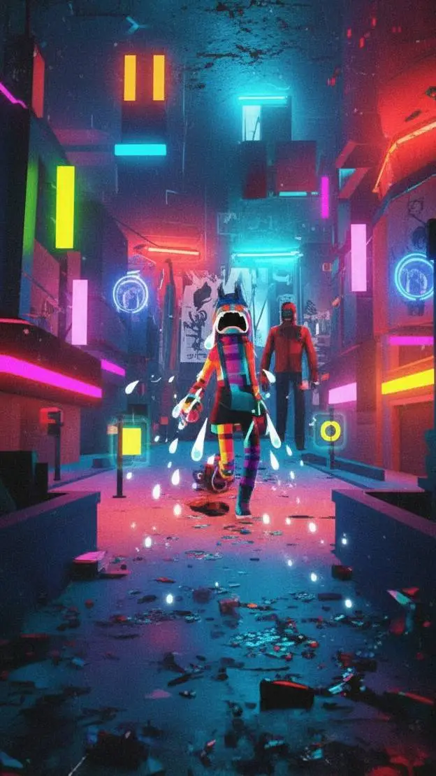 ai character: the creepy phone v background