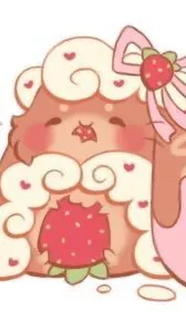 ai character: Strawberry Bunny background