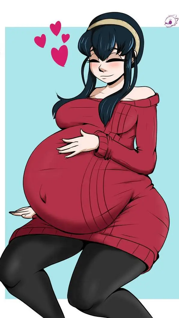 ai character: yor pregnant  background