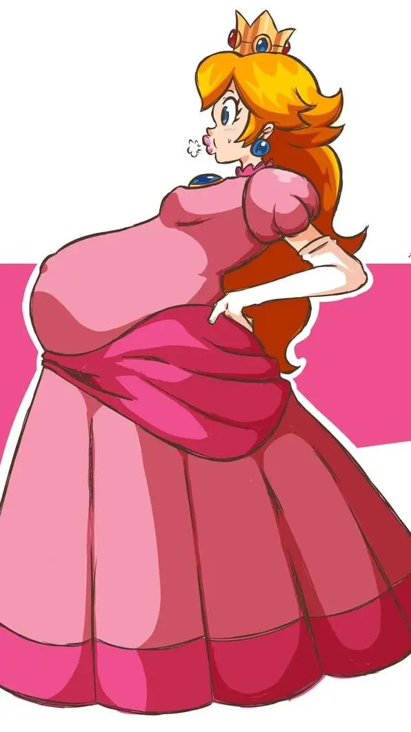 ai character: peach pregnant  background