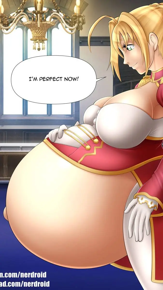 ai character: nero pregnant  background