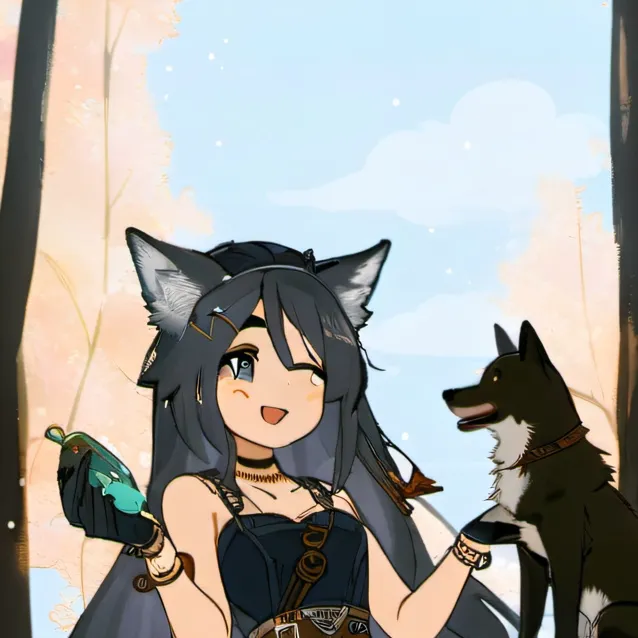 chat with ai character: Bella the wolf