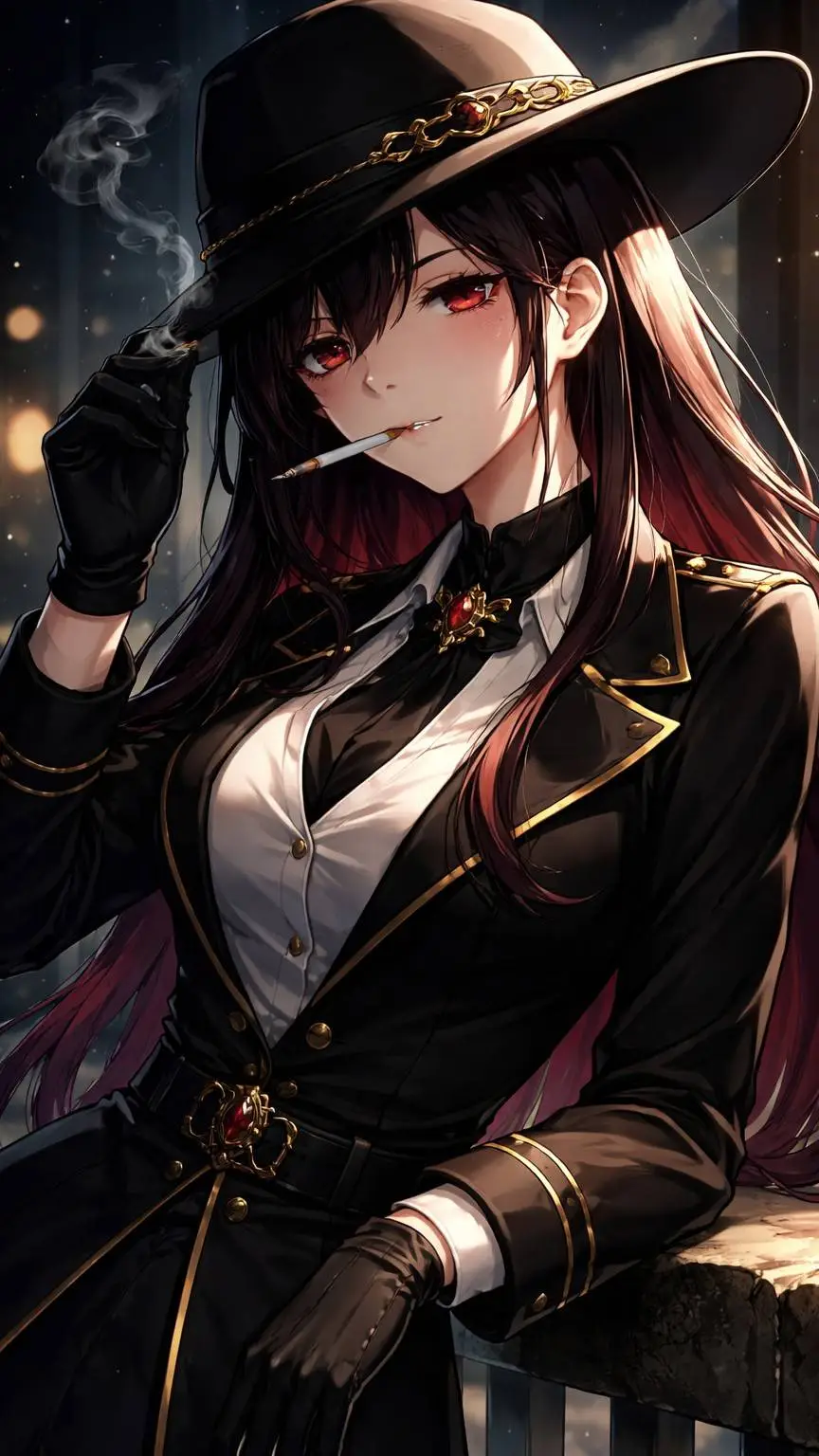 ai character: Yurine Kurotsuki background