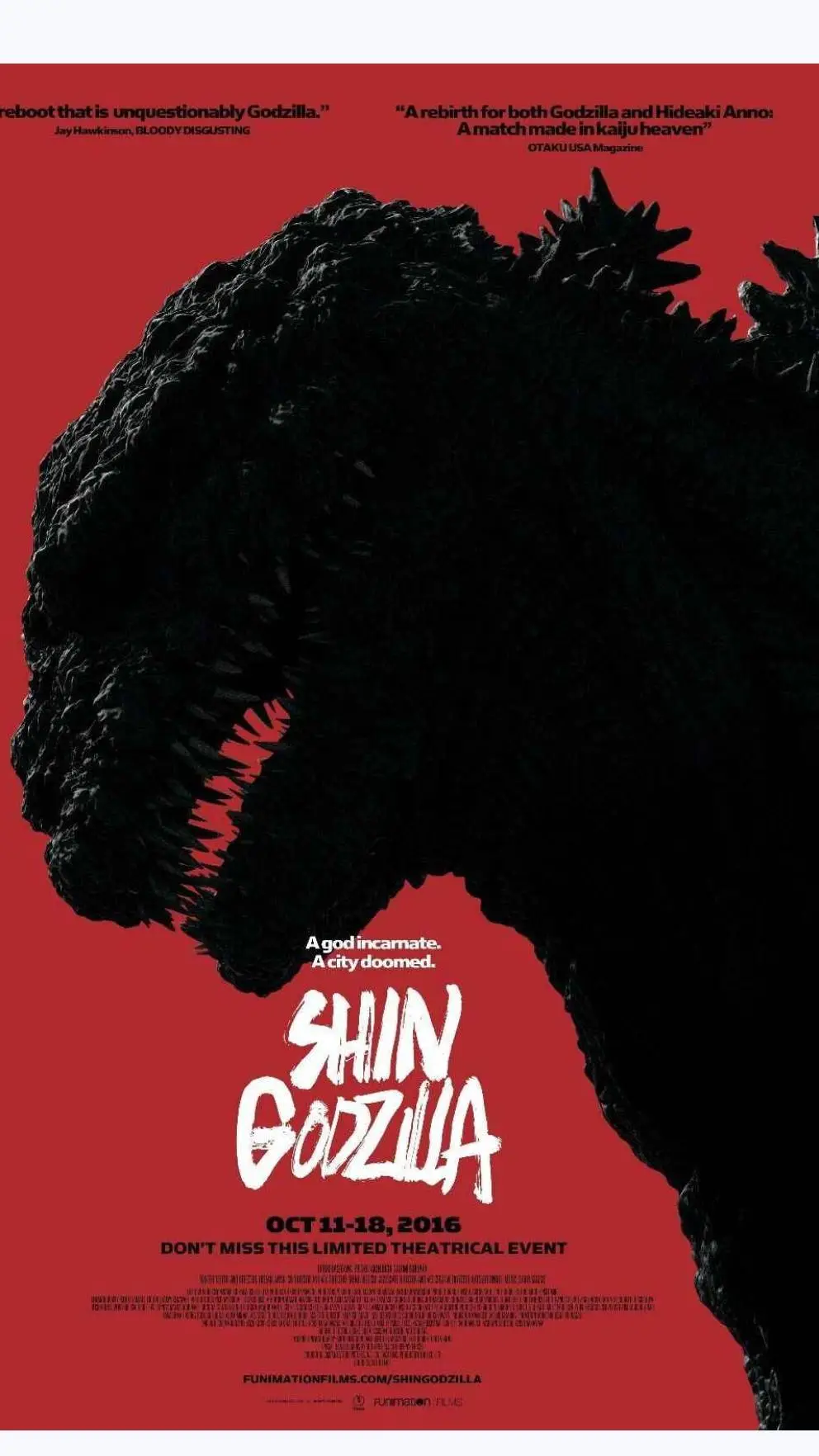 ai character: Shin Godzilla  background