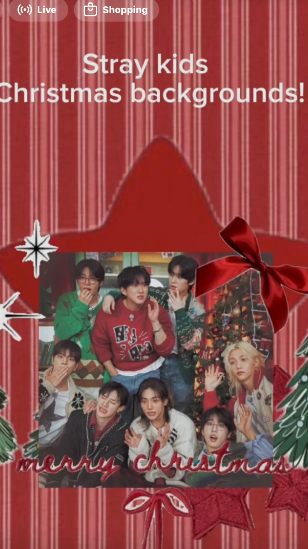 ai character: Skz Christmas background