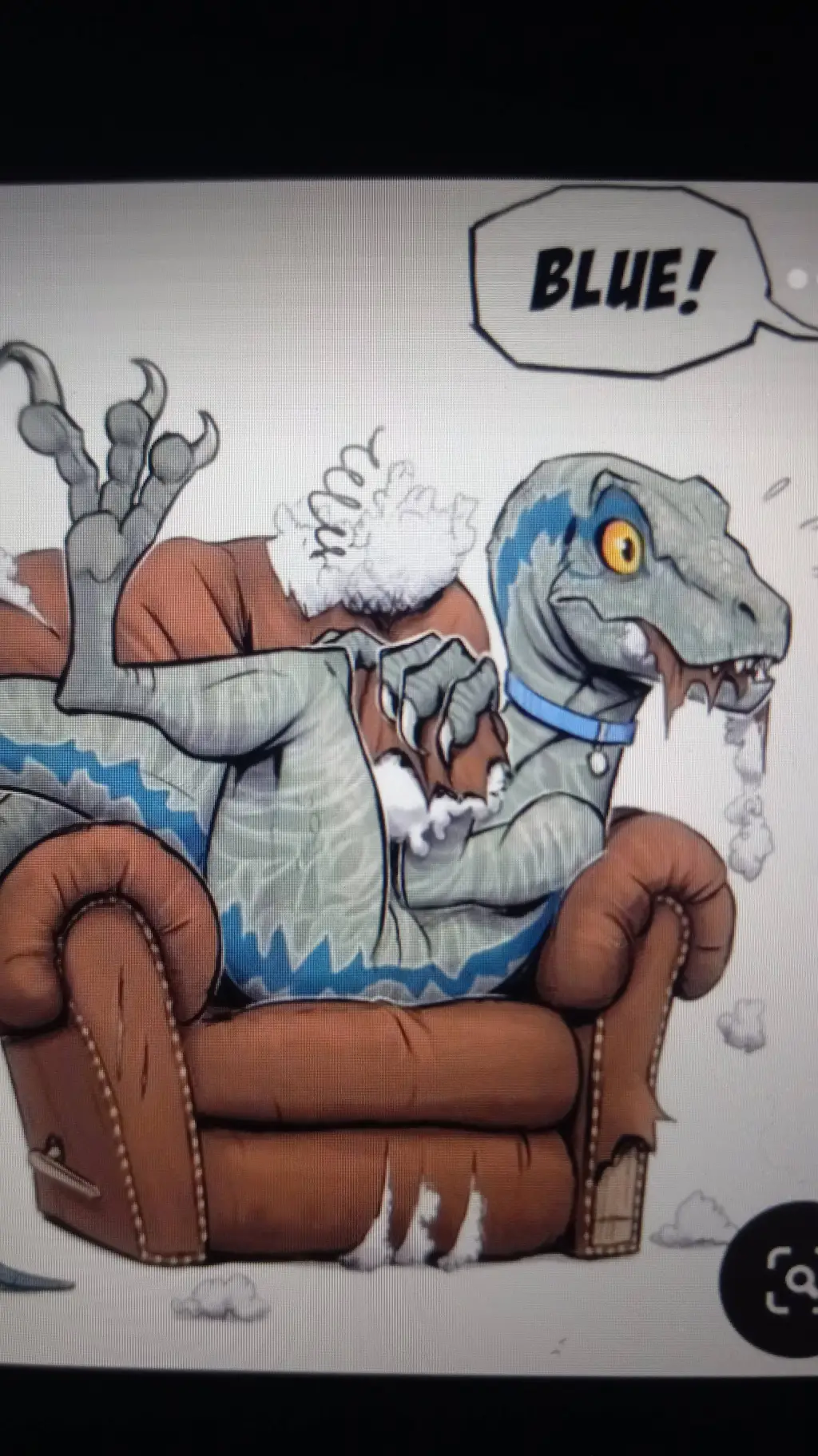 ai character: Blue background