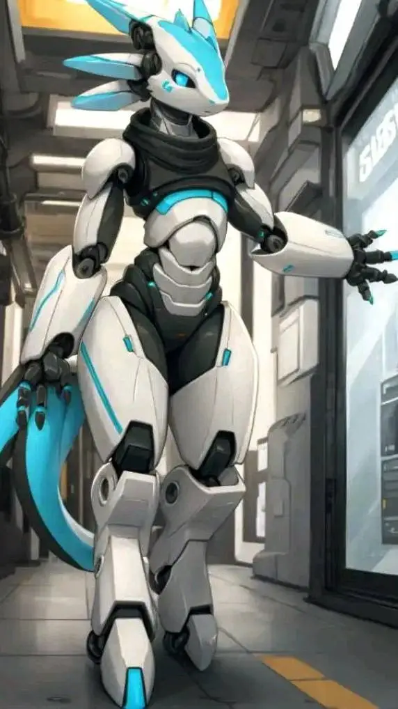 ai character: virus protogen  background