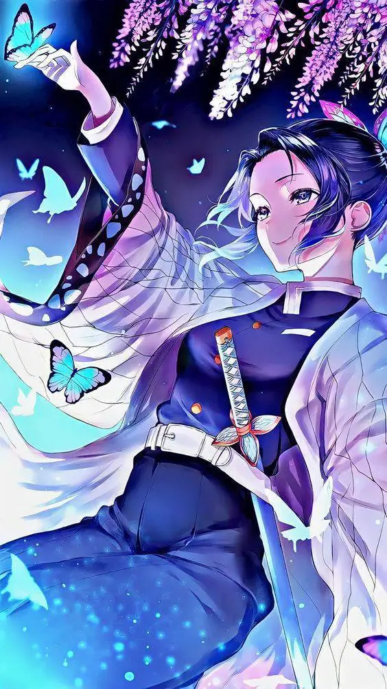 ai character: Shinobu 💜 background