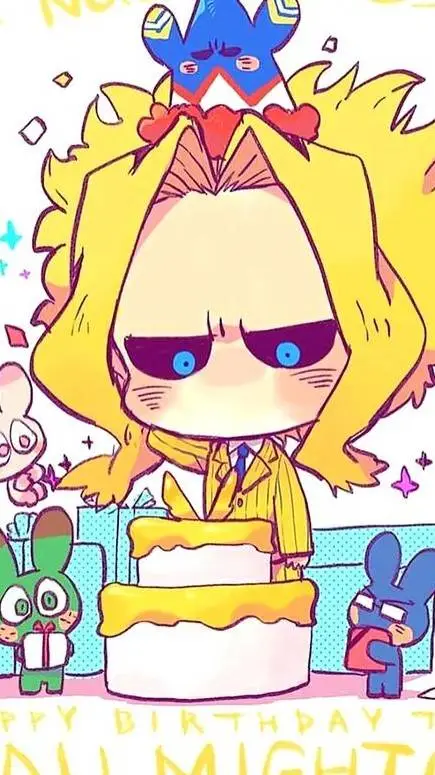 ai character: All Might's bday background
