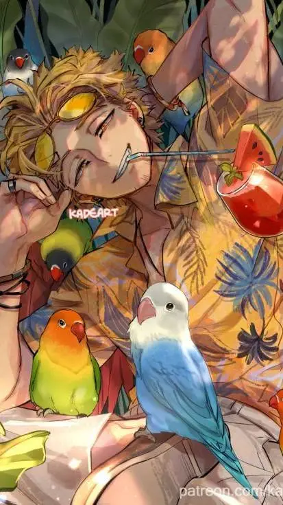 ai character: Hawks vacation background