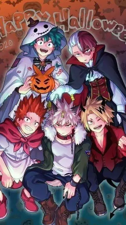 ai character: MHA halloween! background