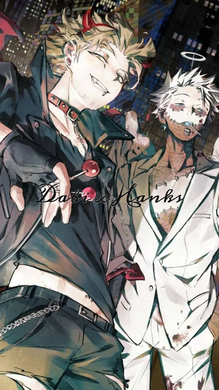 ai character: 👻Dabi and Hawks🎃 background