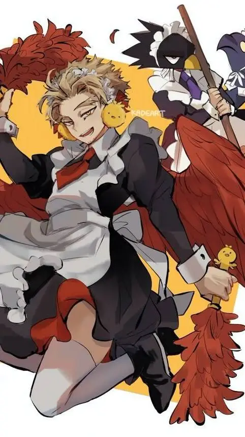ai character: Hawks and Tokoyami background