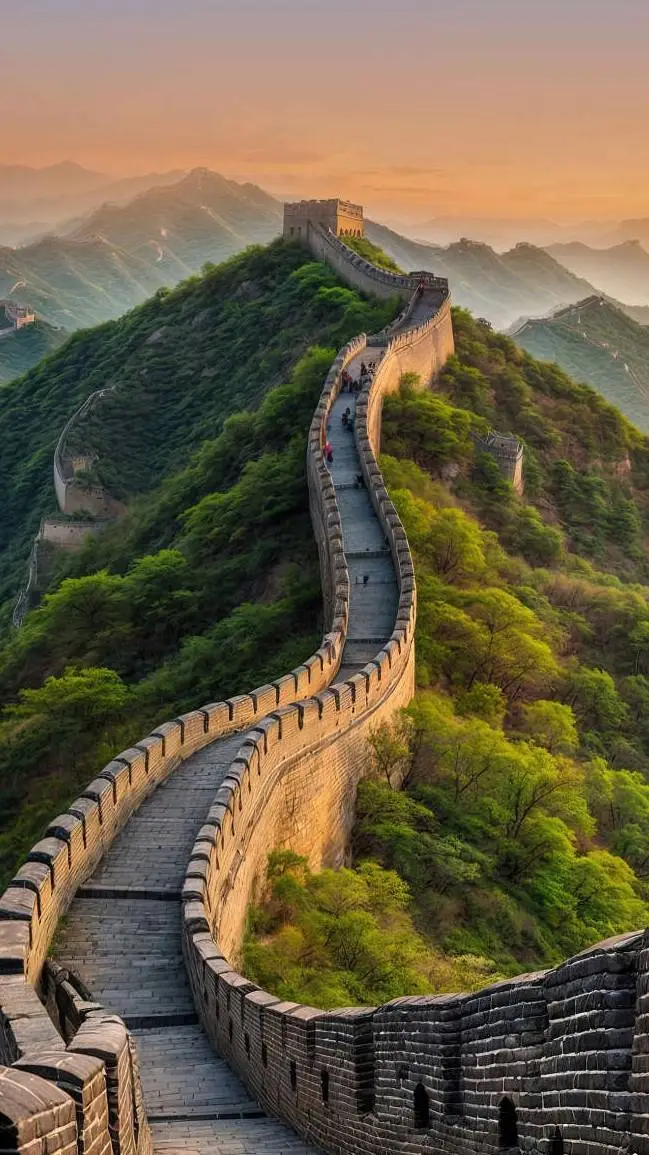 ai character: la muralla China background