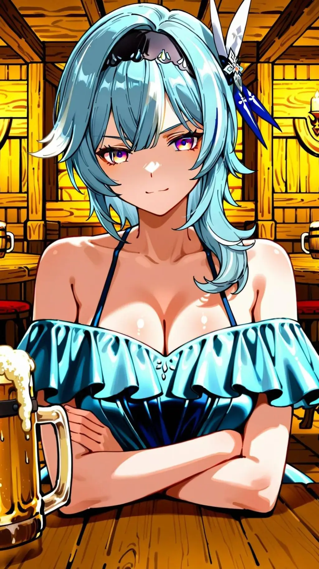 ai character: Eula Lawrence ❄️ background
