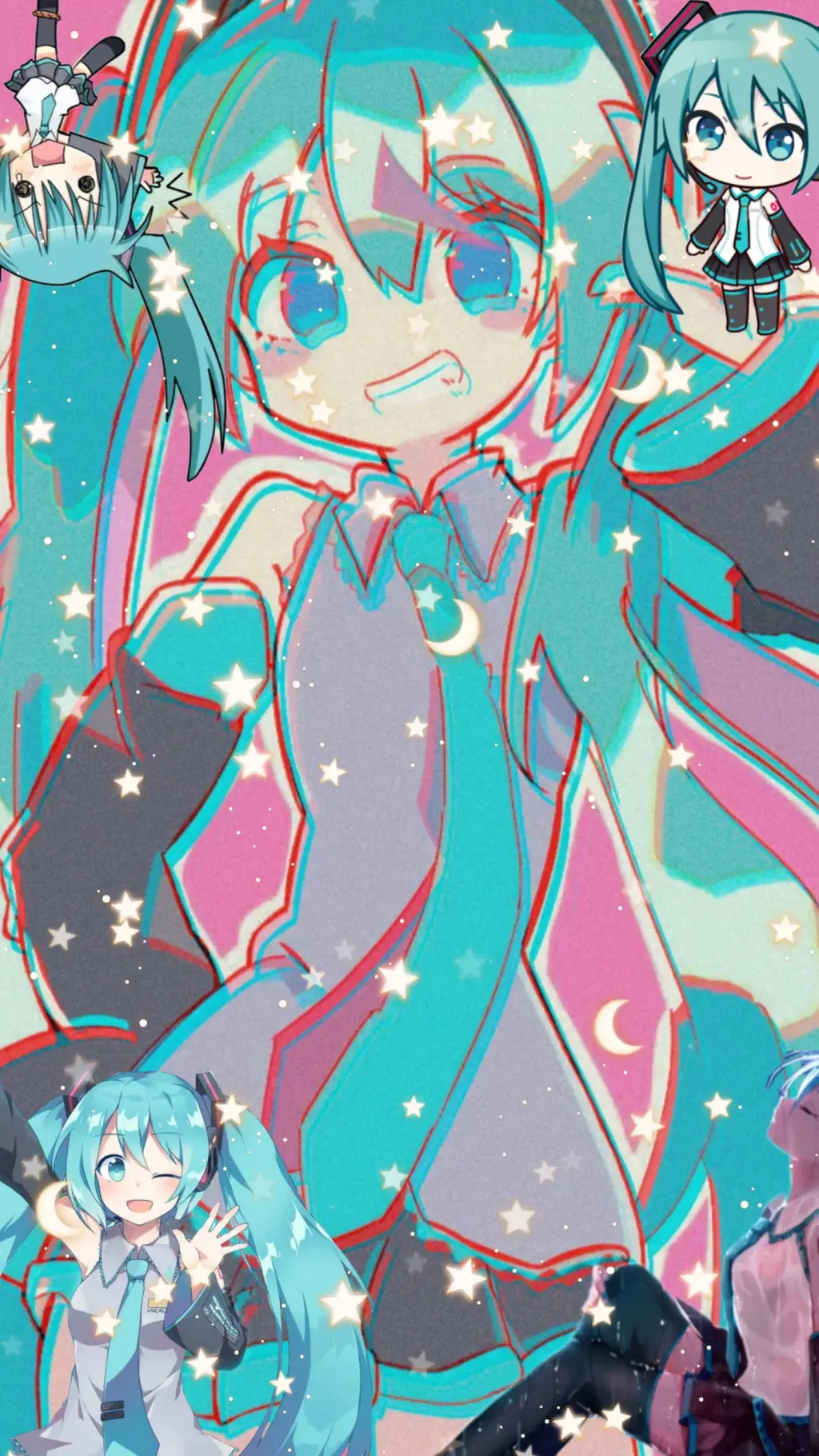 ai character: mha but miku background