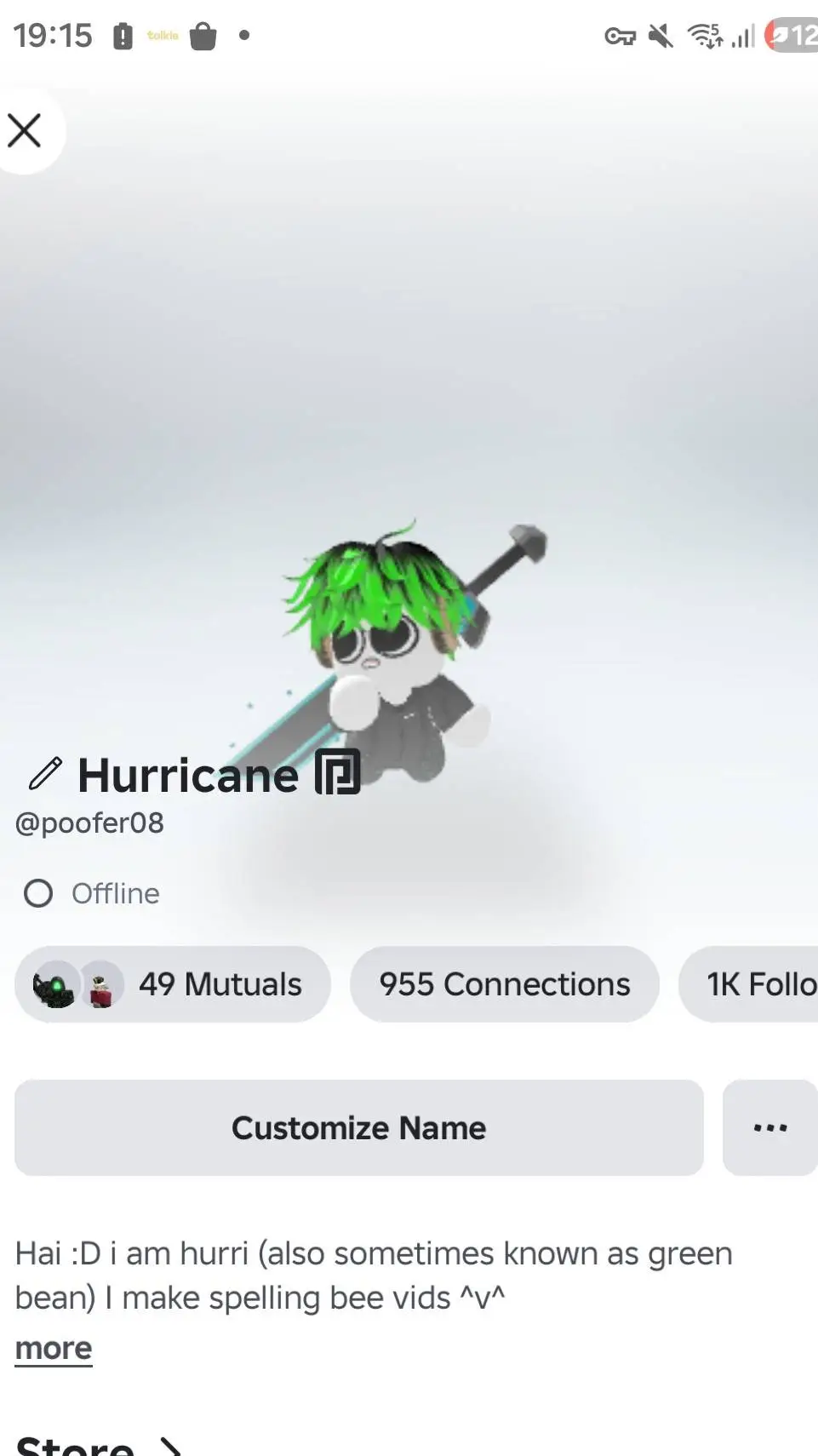 ai character: Hurricane background