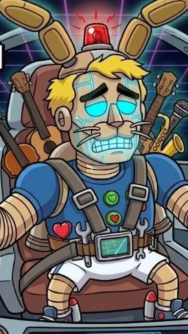 ai character: Sr Lewis robot 🤖👨🎾 background