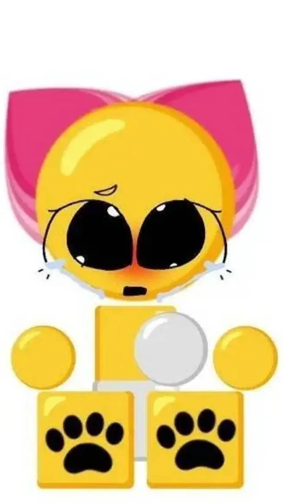 ai character: Emoji cat baby background