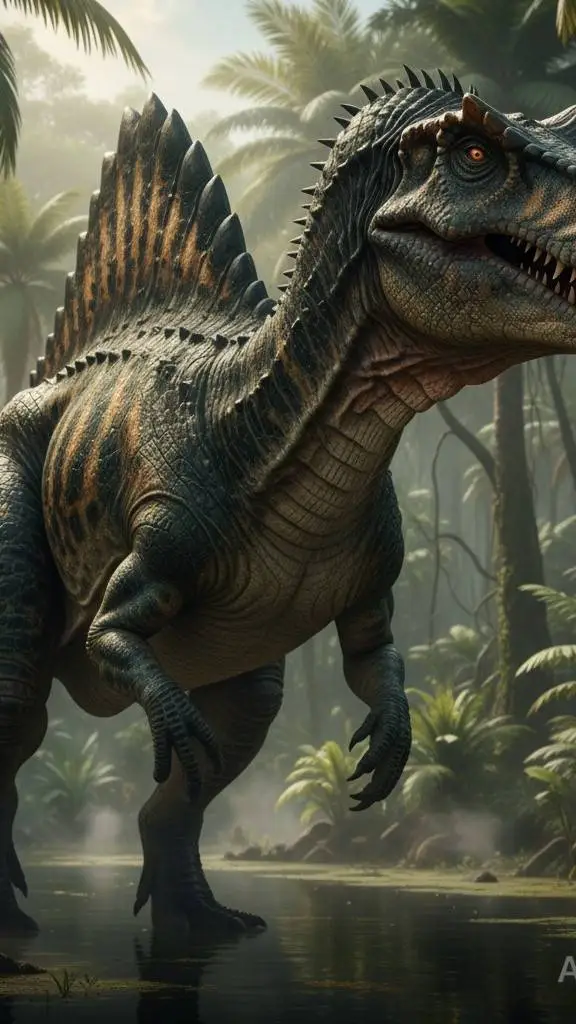 ai character: spinosaurus  background