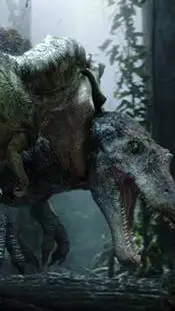ai character: SPINO VS TREX background