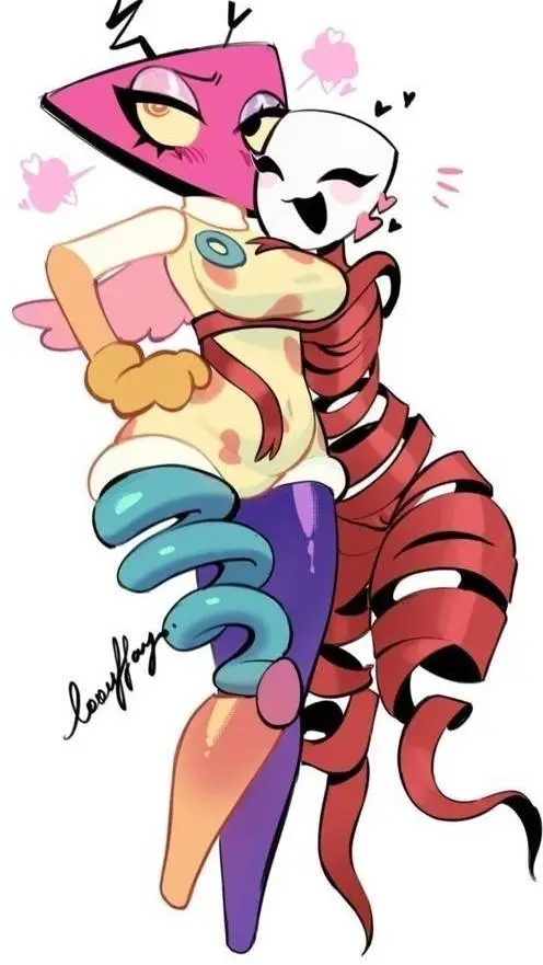 ai character: Gangle x zooble background