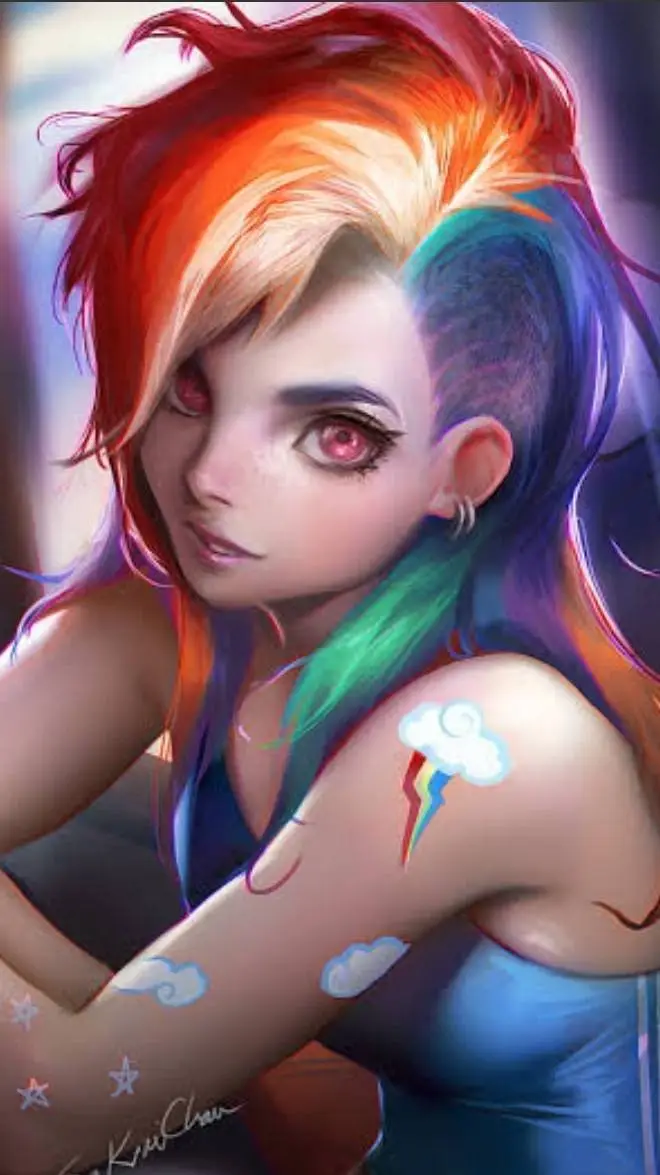 ai character: rainbow dash background
