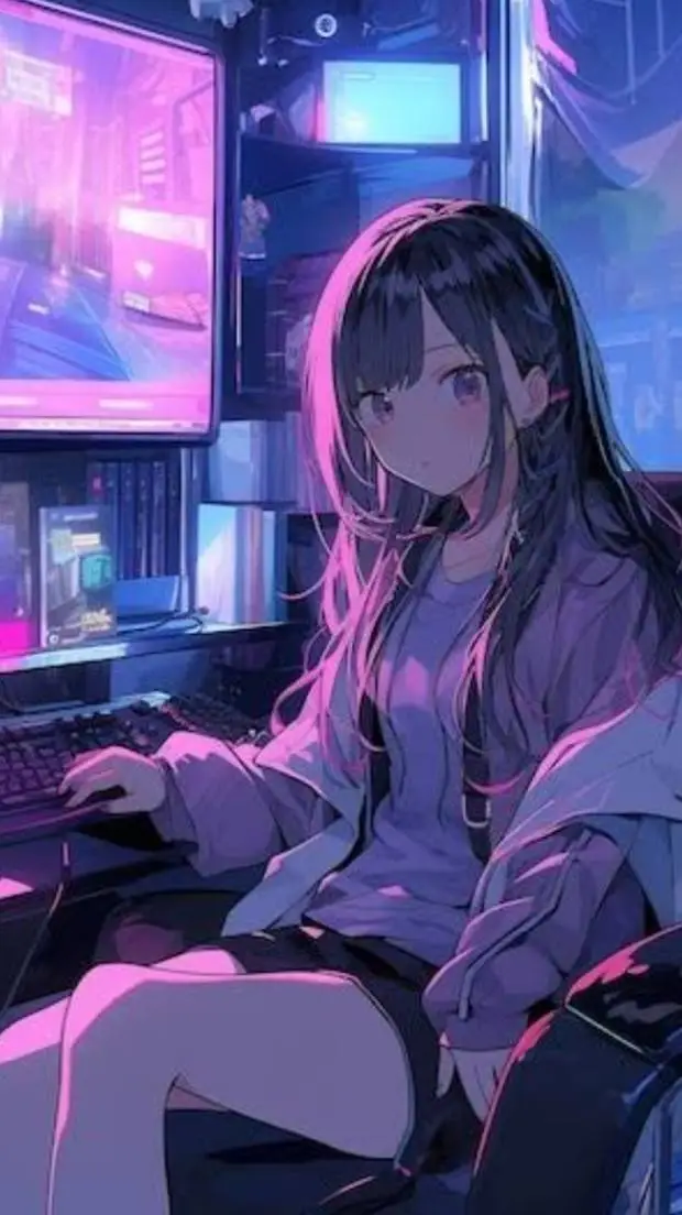 ai character: gaming gf background
