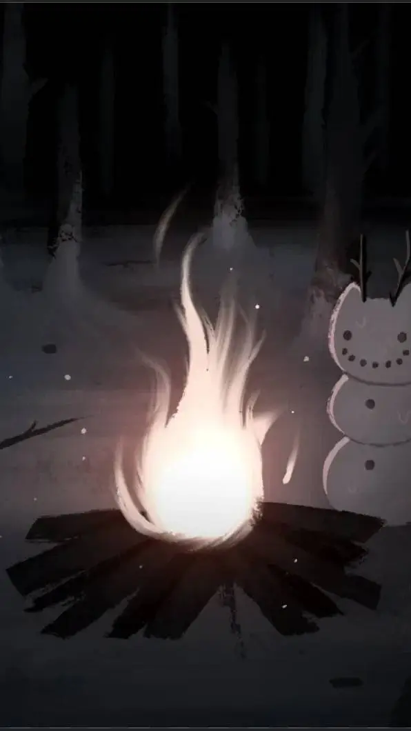 ai character: Fpe snowy forest.. background