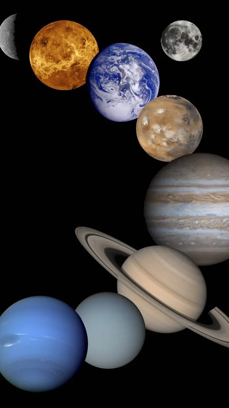 ai character: Our solar system  background