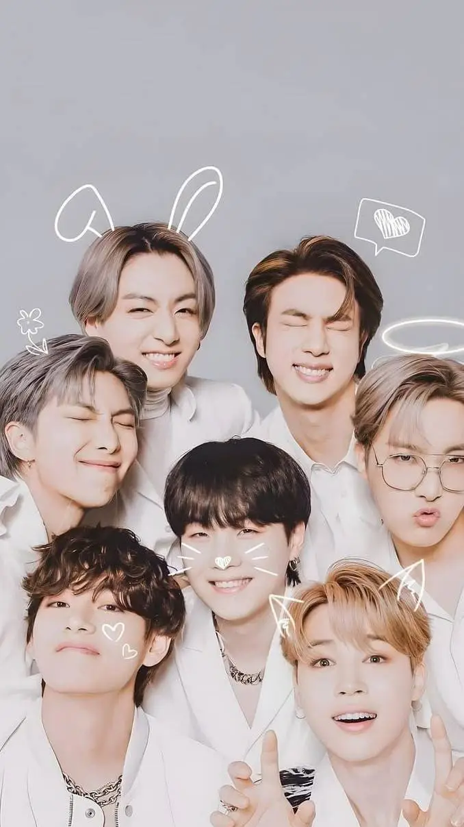 ai character: BTS 💜🫰🏻 background