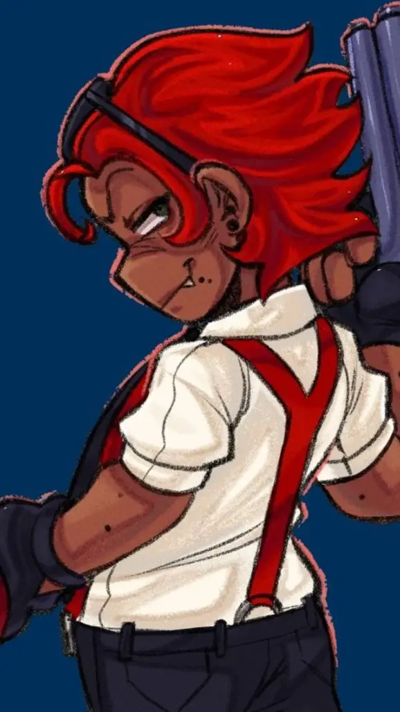 ai character: Oliver (red) background