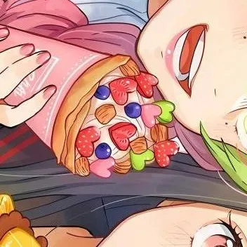 chat with ai character: Kny sleepover girl