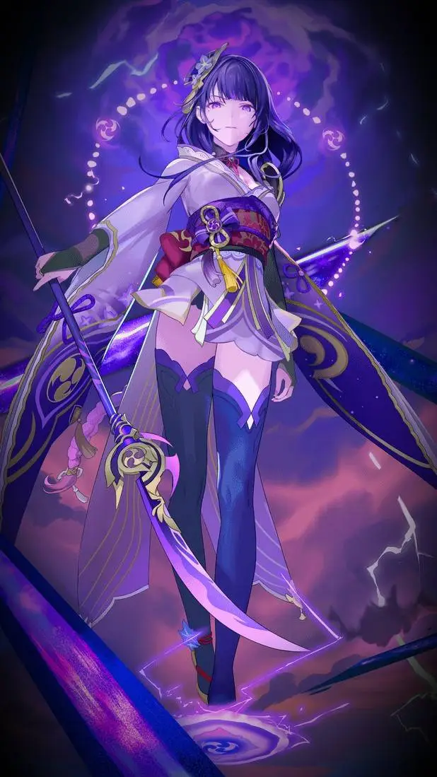 ai character: Raiden Shogun ⚡ background