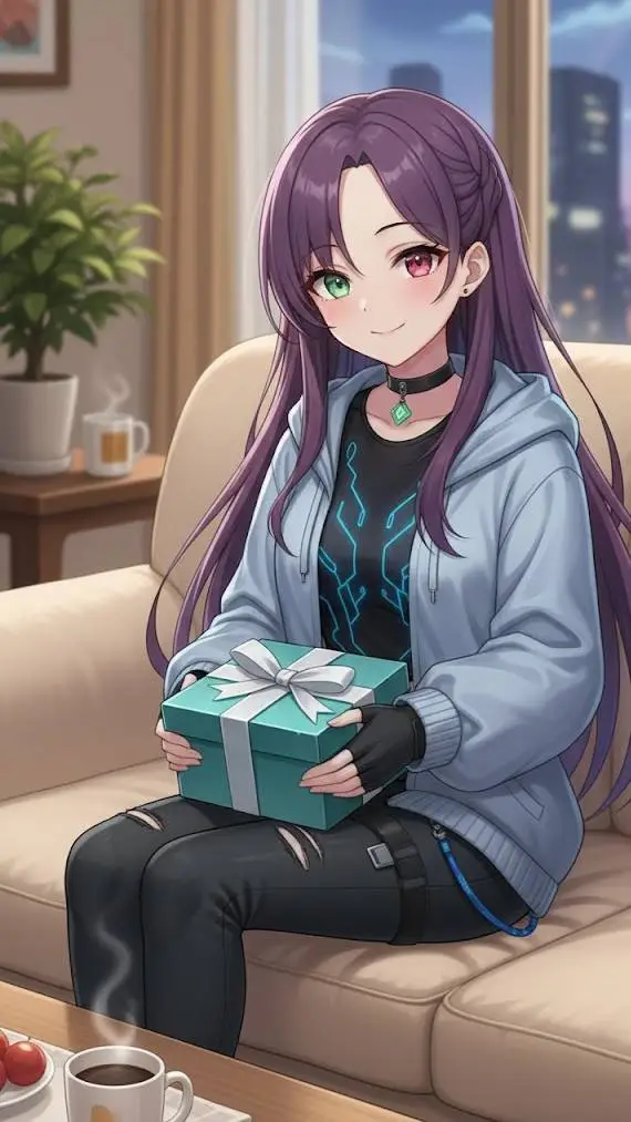 ai character: Dichromatic background