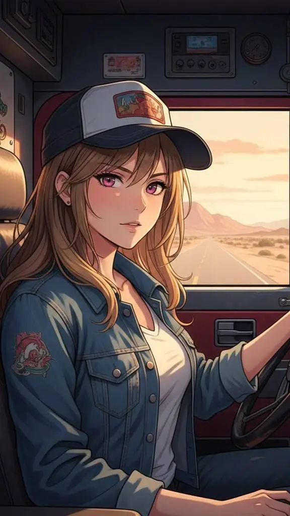 ai character: Carolina 🚛 background