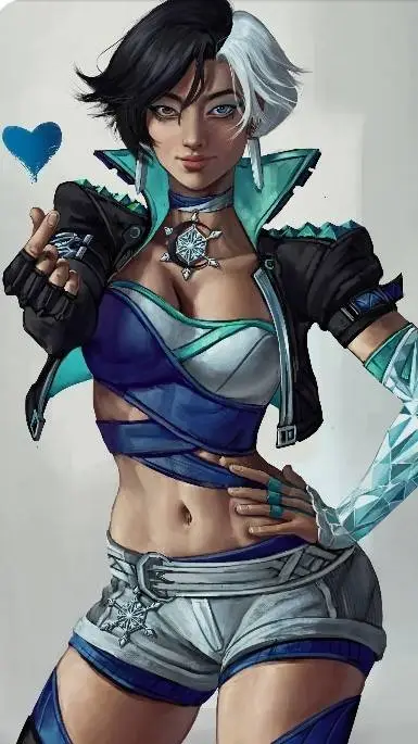 ai character: Luna snow background