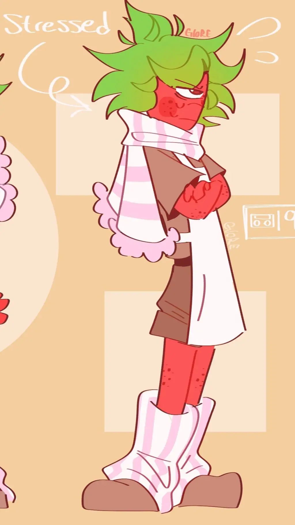 ai character: Sprout enojado background