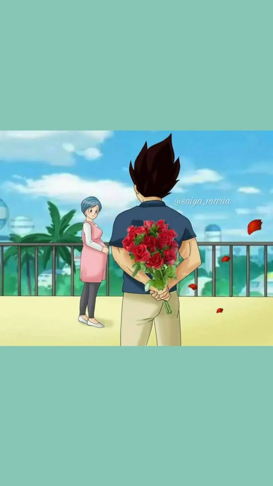 ai character: Pregnant Bulma 2 background
