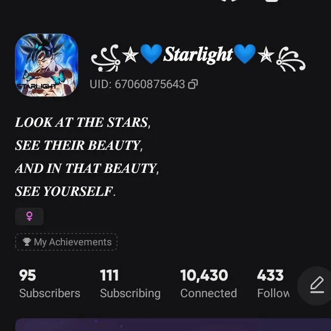 chat with ai character: 💙Starlight💙
