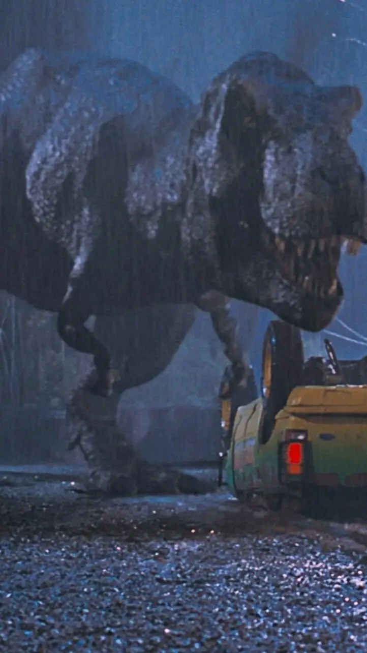 ai character: JP1's T-rex background